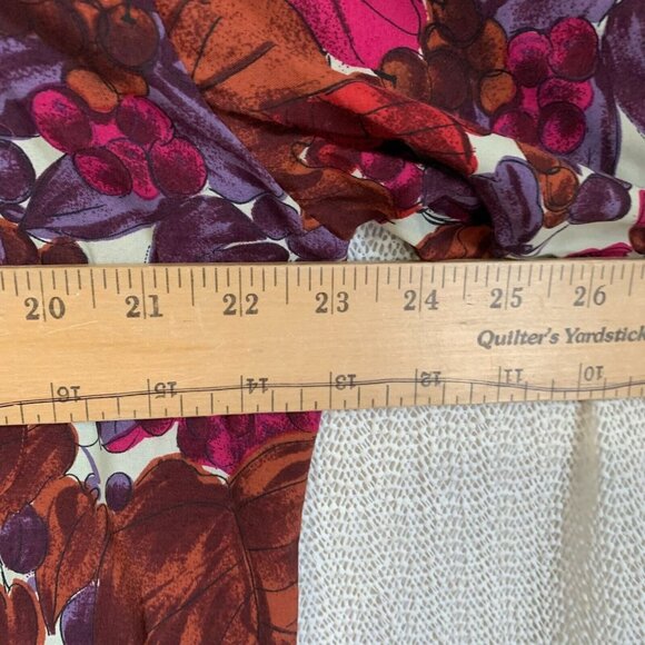 Abercrombie & Fitch Vintage Rayon Blouse Size 12 Floral Berry Print Fall Retro - Picture 2 of 11